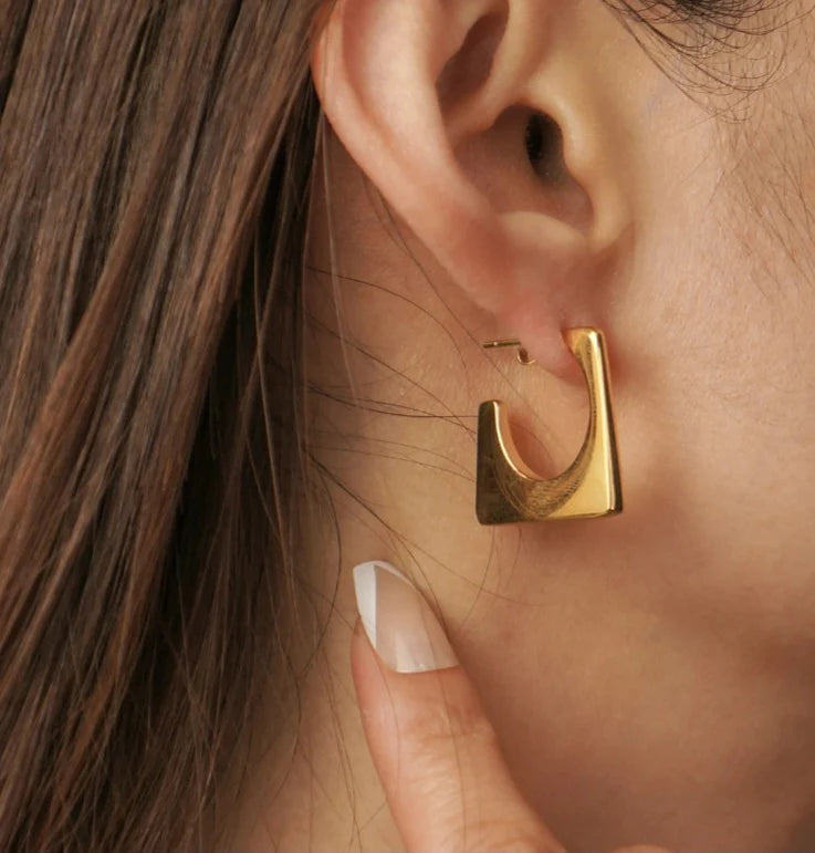 Classic Square Hoop Earrings