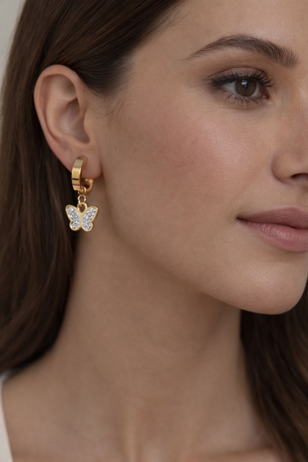 Gold Butterfly 3-Pair Earring Set