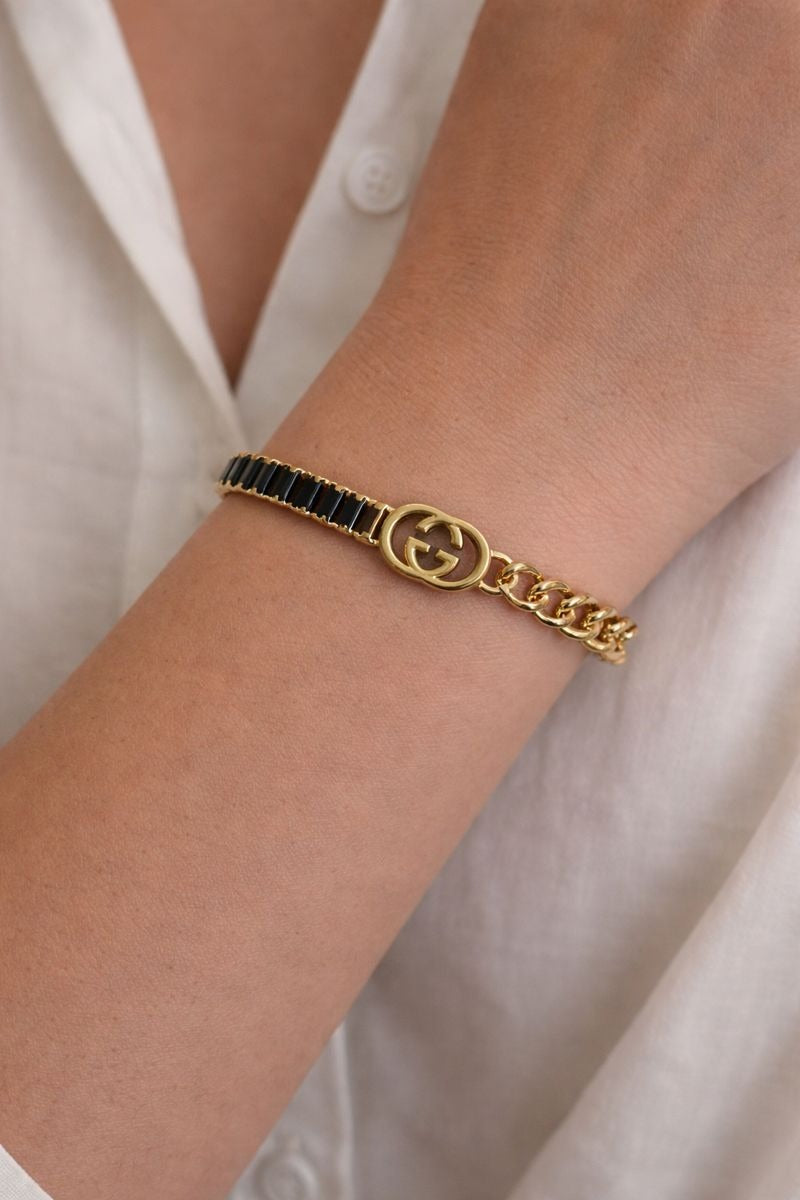 Luxury-Inspired Necklace, Bracelet & Earrings Set with Matching Ear Studs