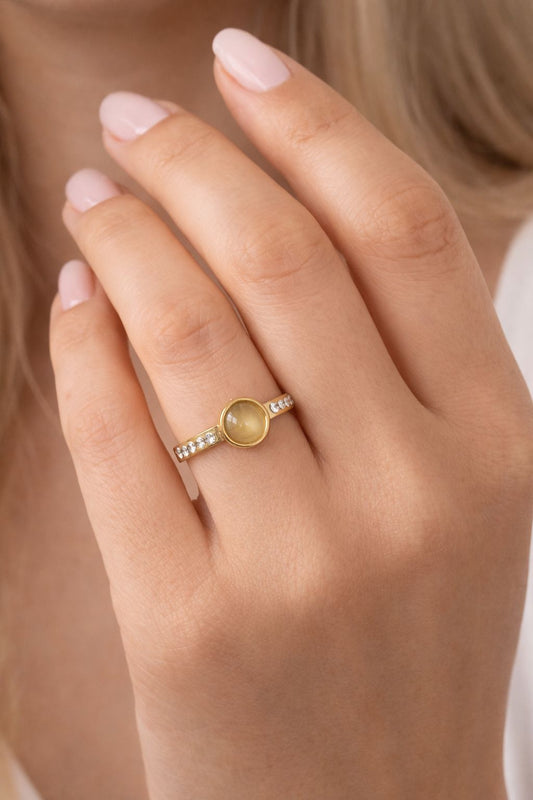 Crystal Ring with Rhinestone