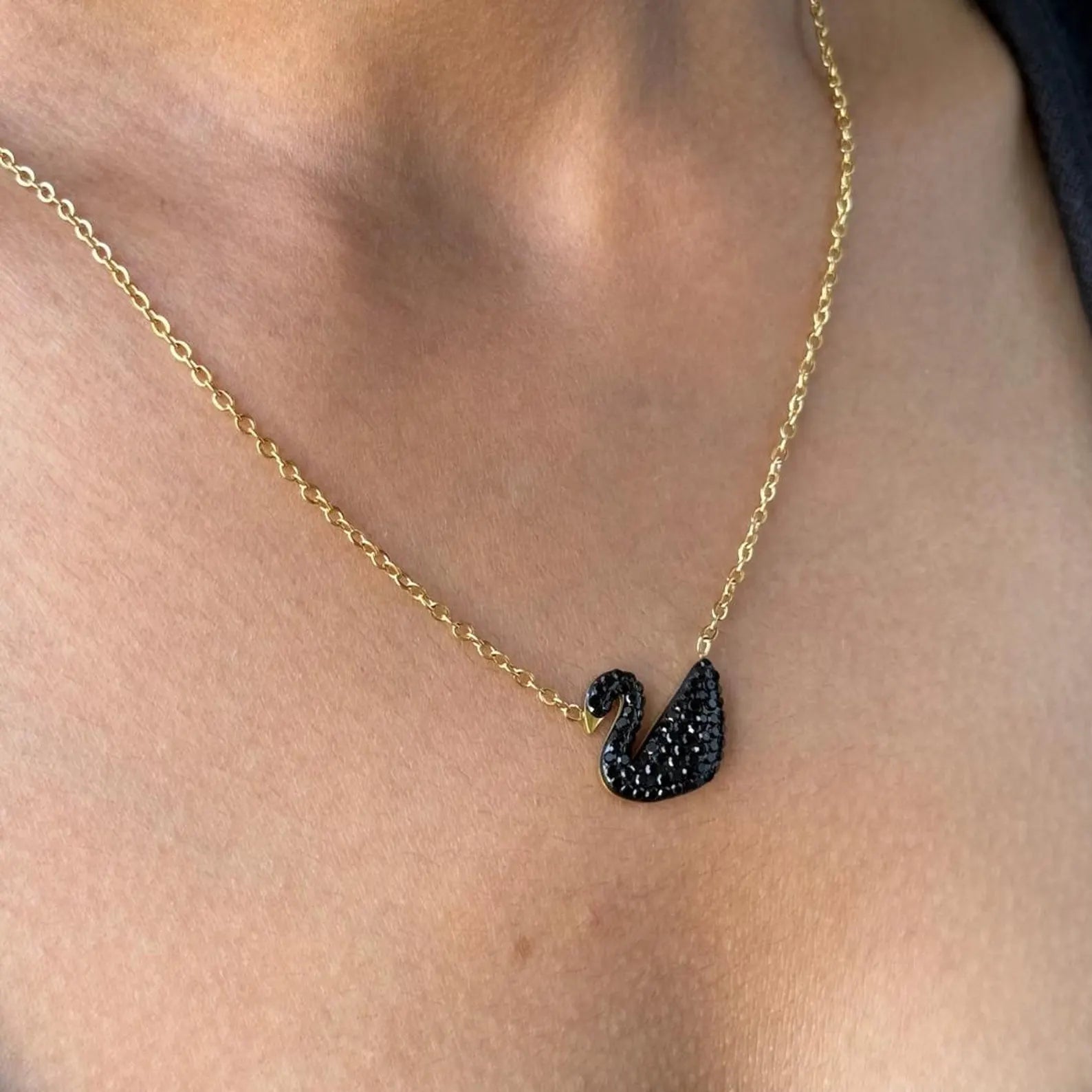 Dove Pendant Necklace with Sparkling Stones