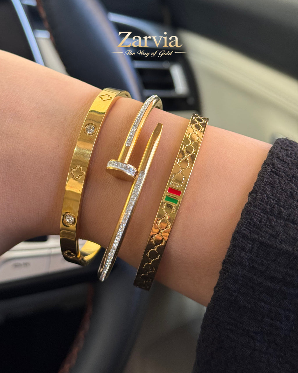 Exclusive Gu-cci, Nail, & Cart-ier Bracelet Set