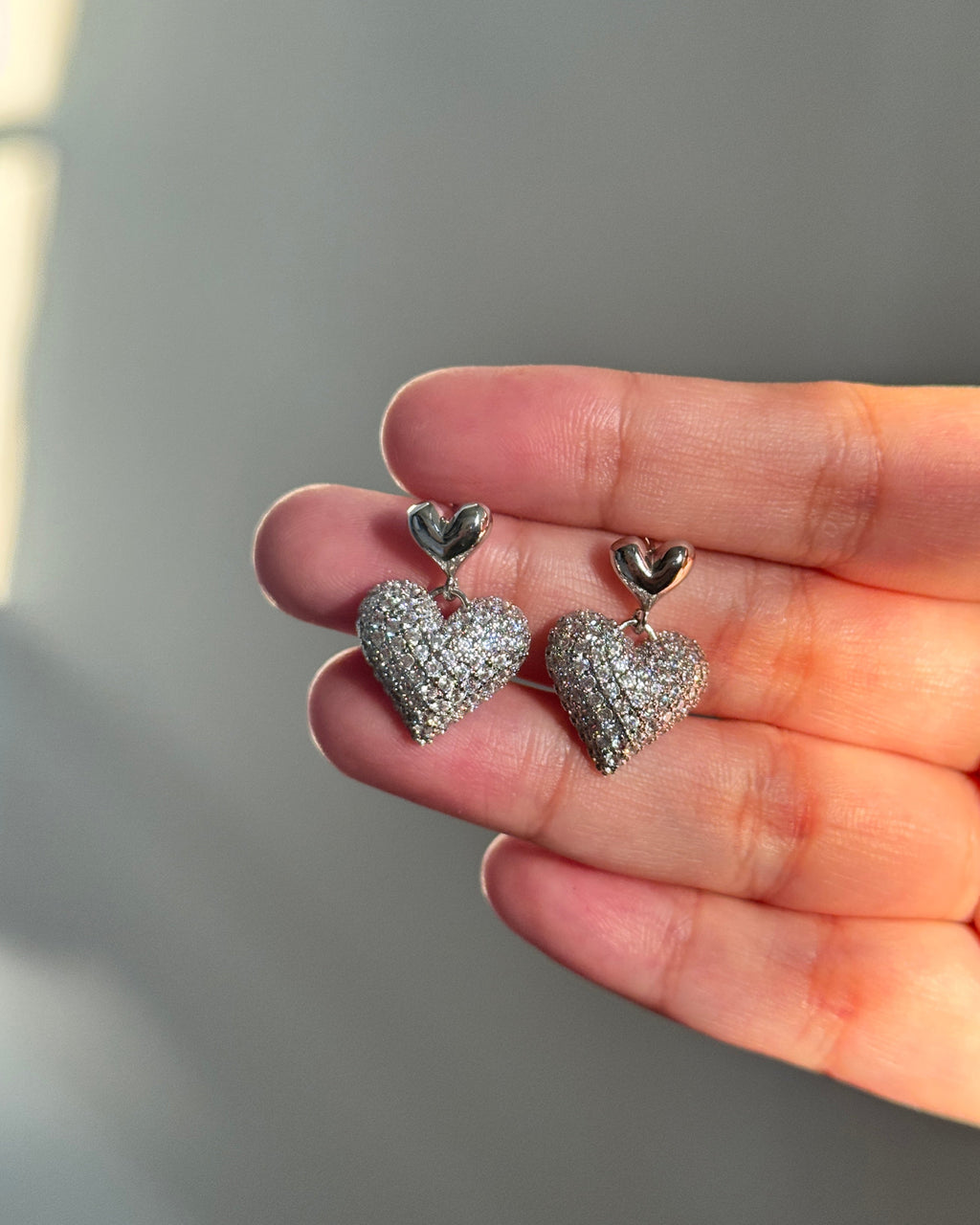 Crystal Heart Earrings