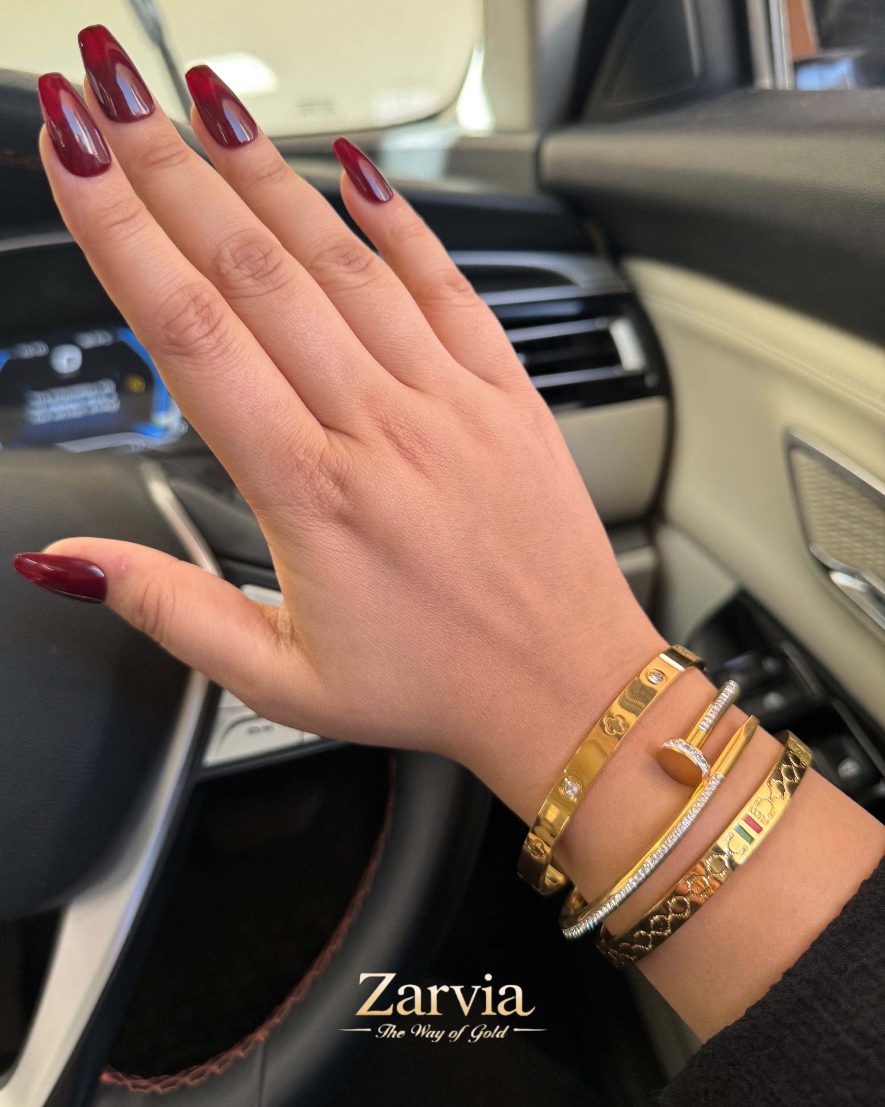 Exclusive Gu-cci, Nail, & Cart-ier Bracelet Set