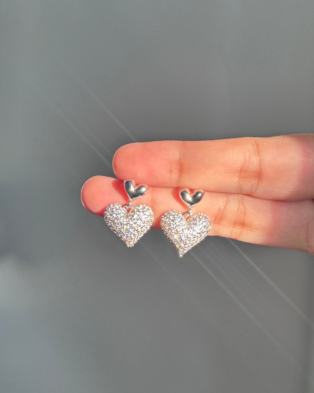 Crystal Heart Earrings