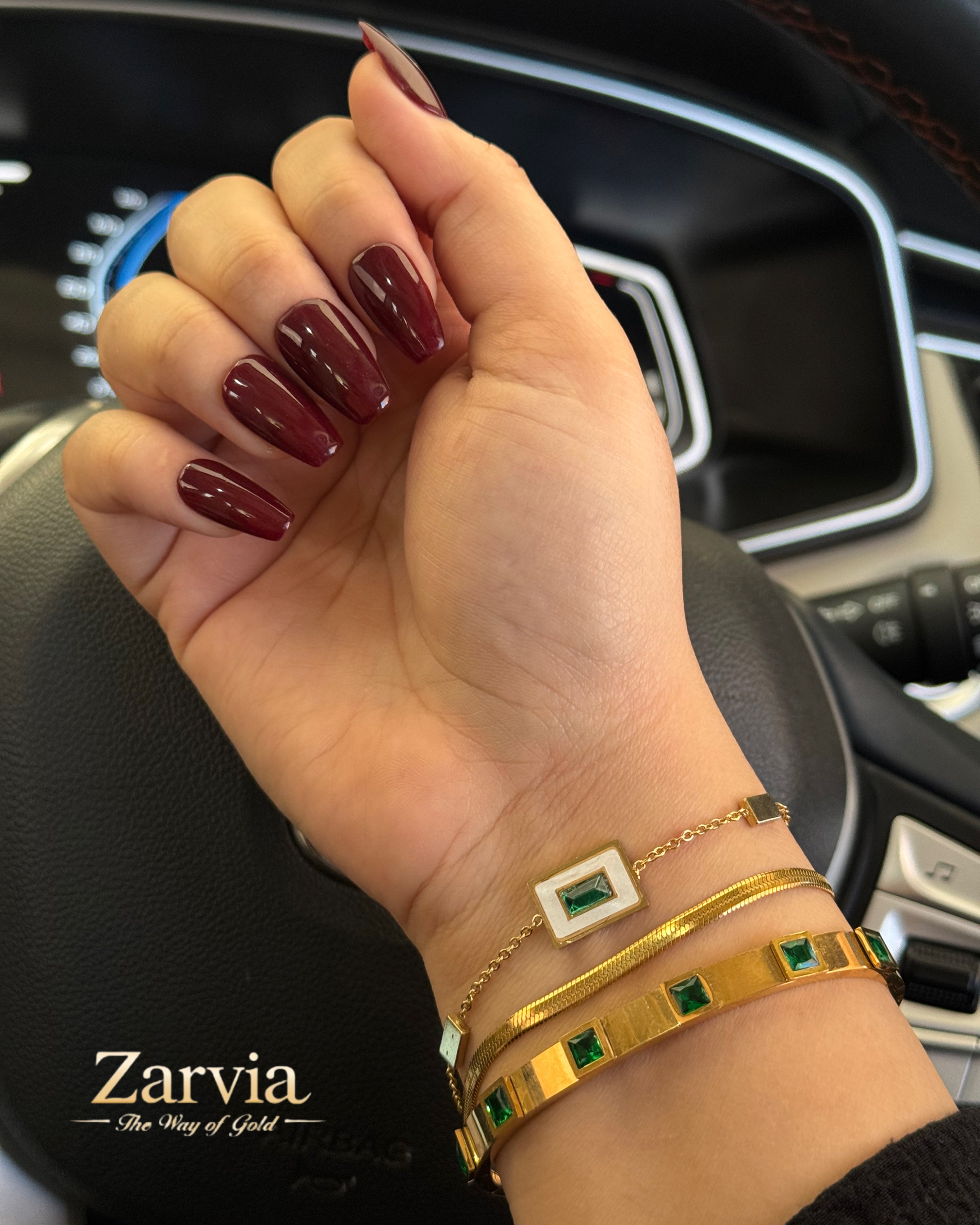 Sleek Snake Chain Bracelet with Layered Bangle Duo