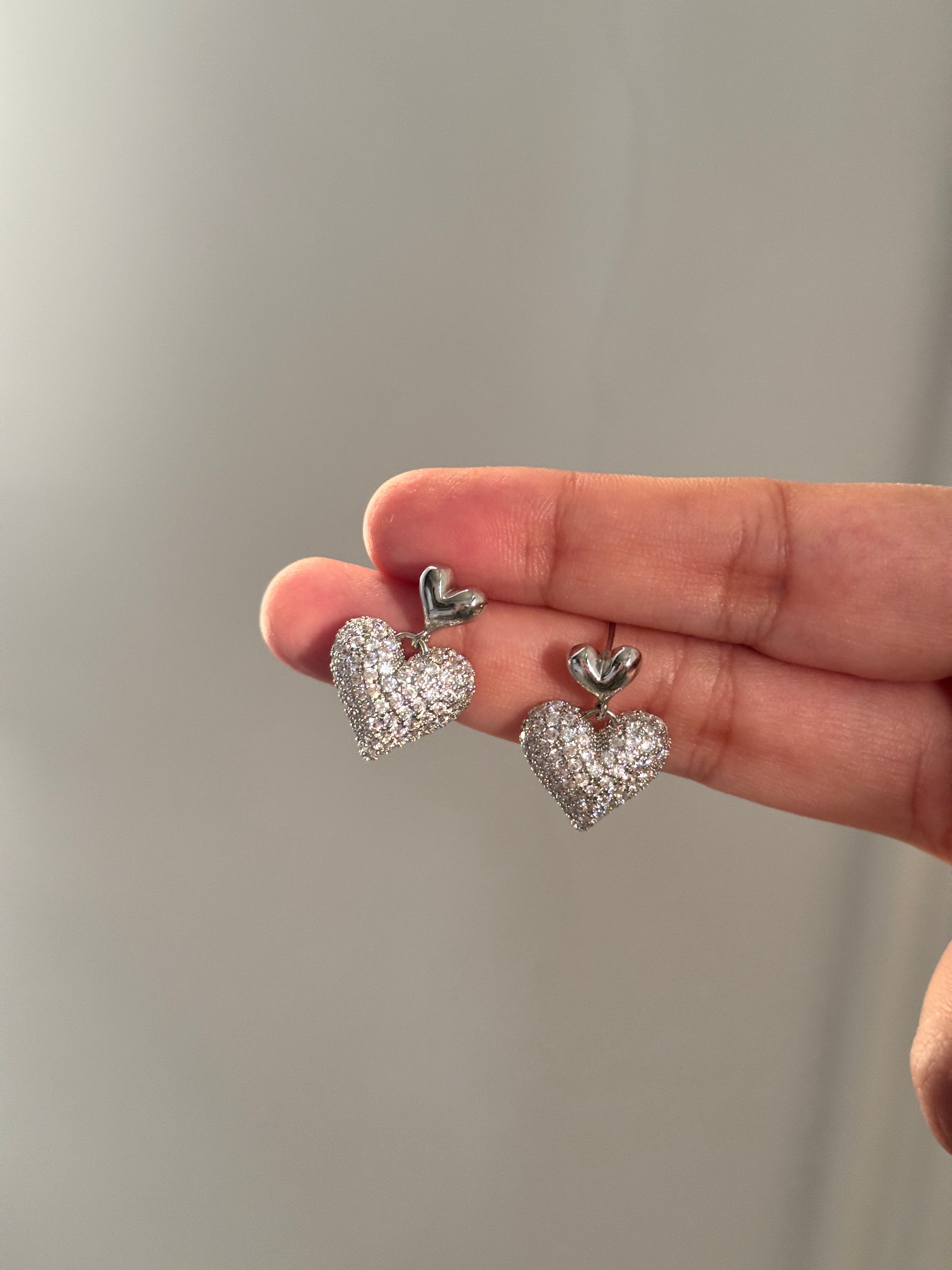 Crystal Heart Earrings