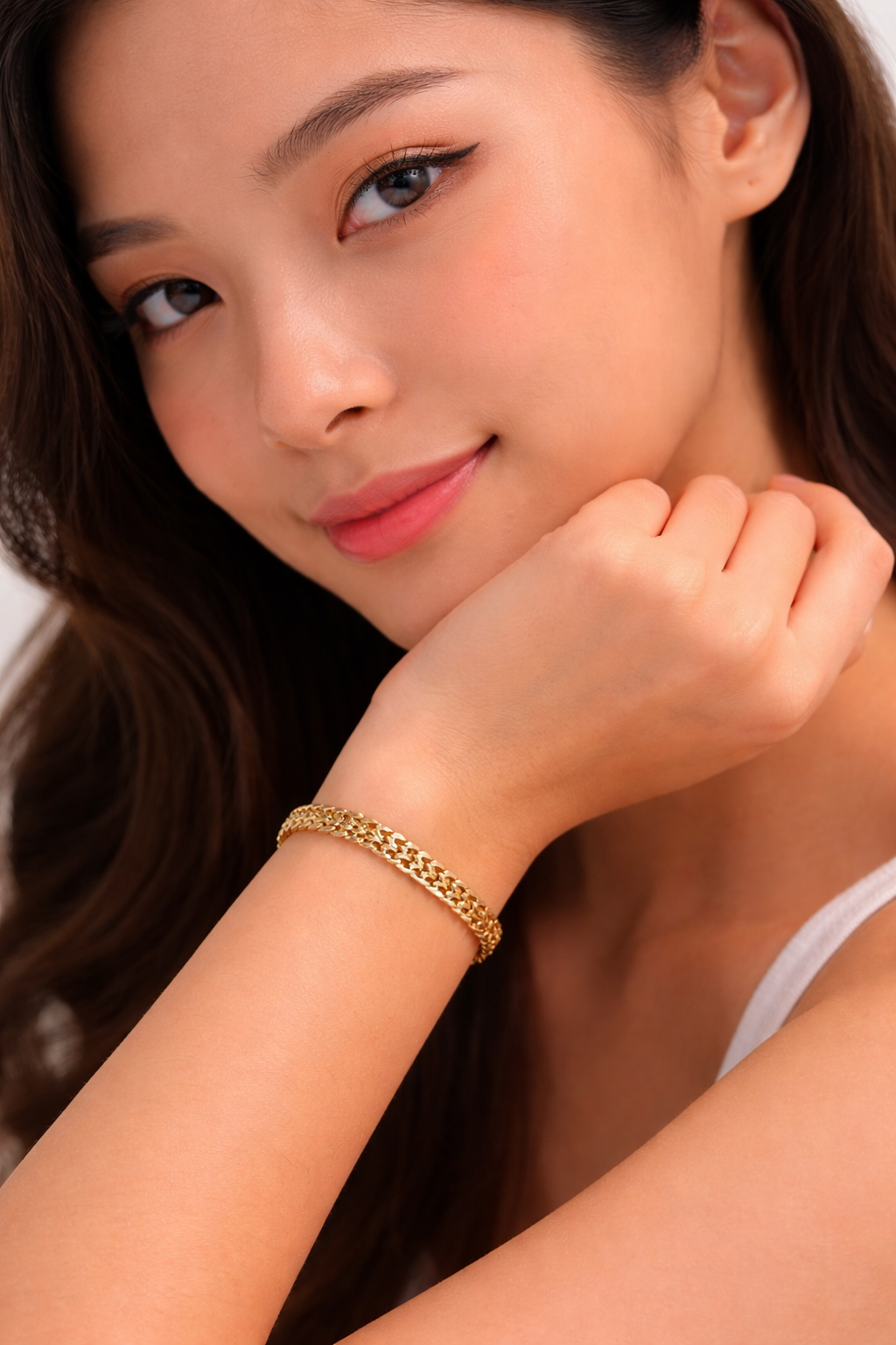 Gold Metal Chain Bracelet Premium Layering Essential