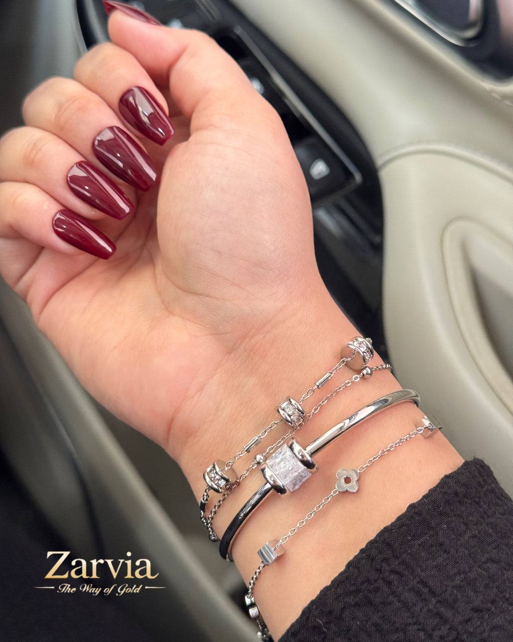 Elegant Silver and Crystal Bracelet Trio