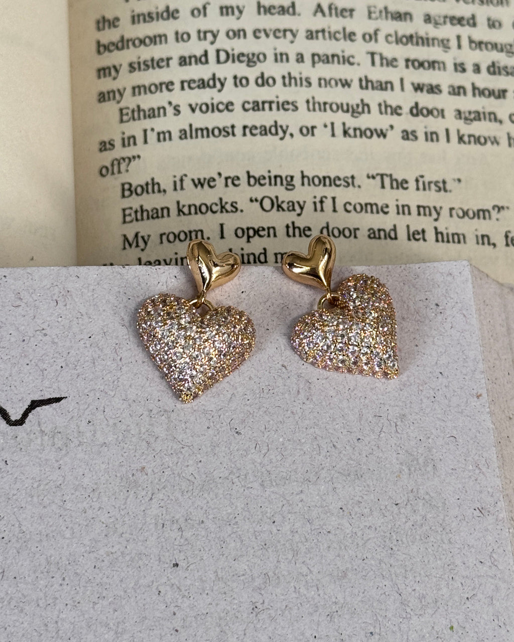Crystal Heart Earrings