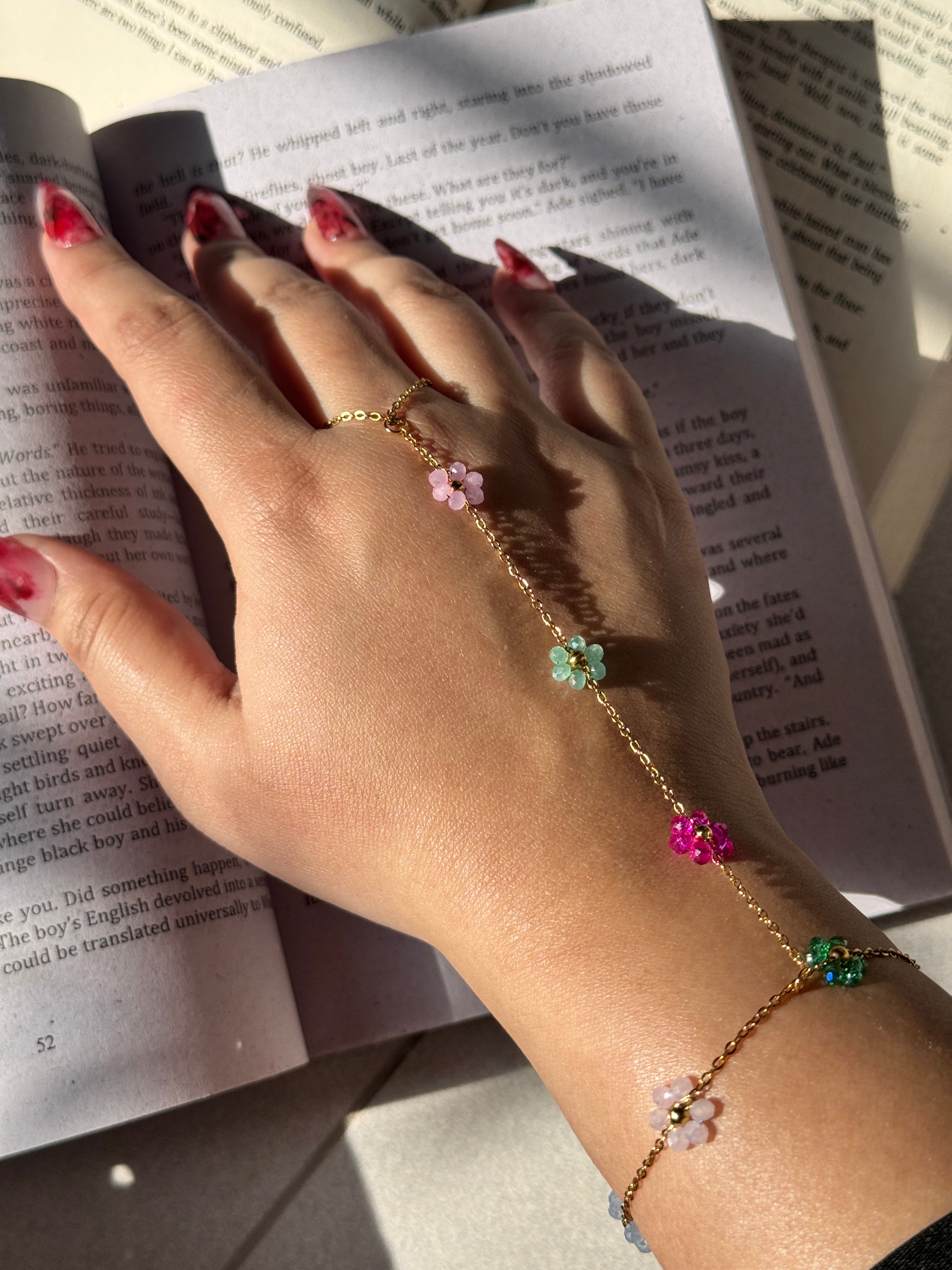 Floral Hand Chain Bracelet