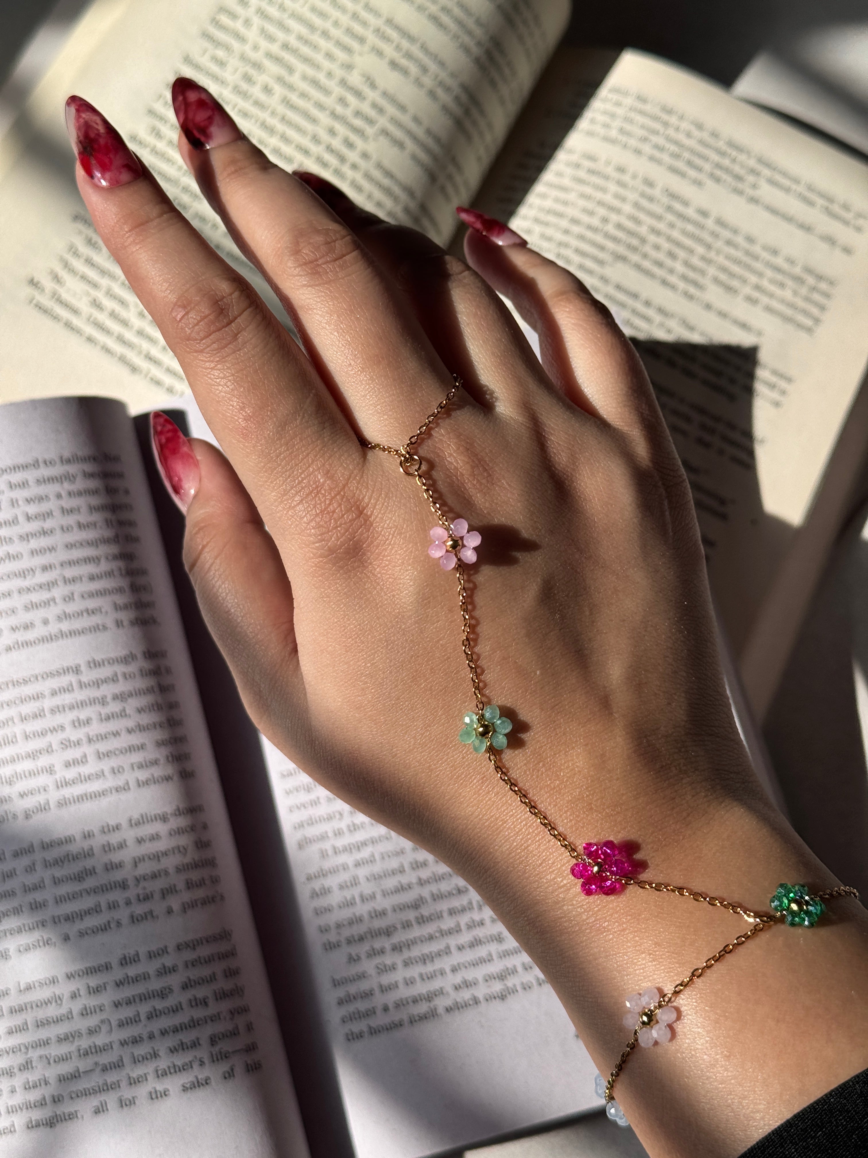 Floral Hand Chain Bracelet