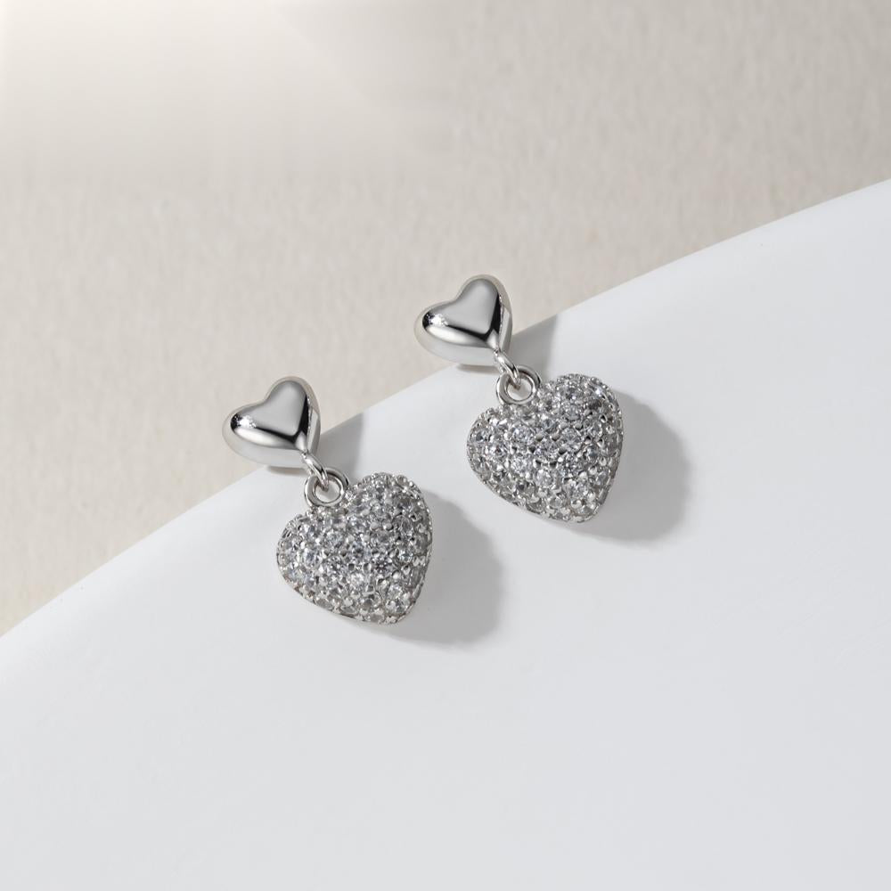 Crystal Heart Earrings