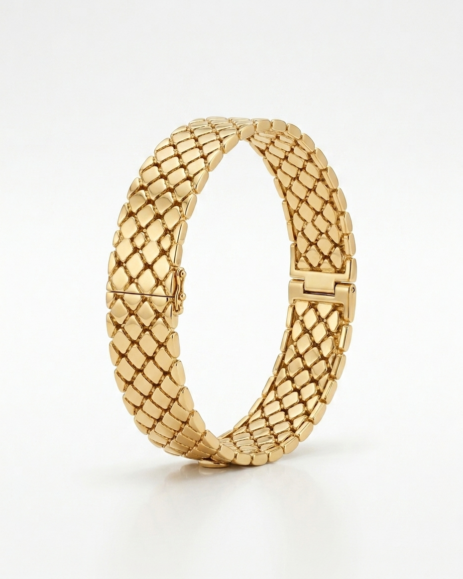 Premium Gold Woven Bangle