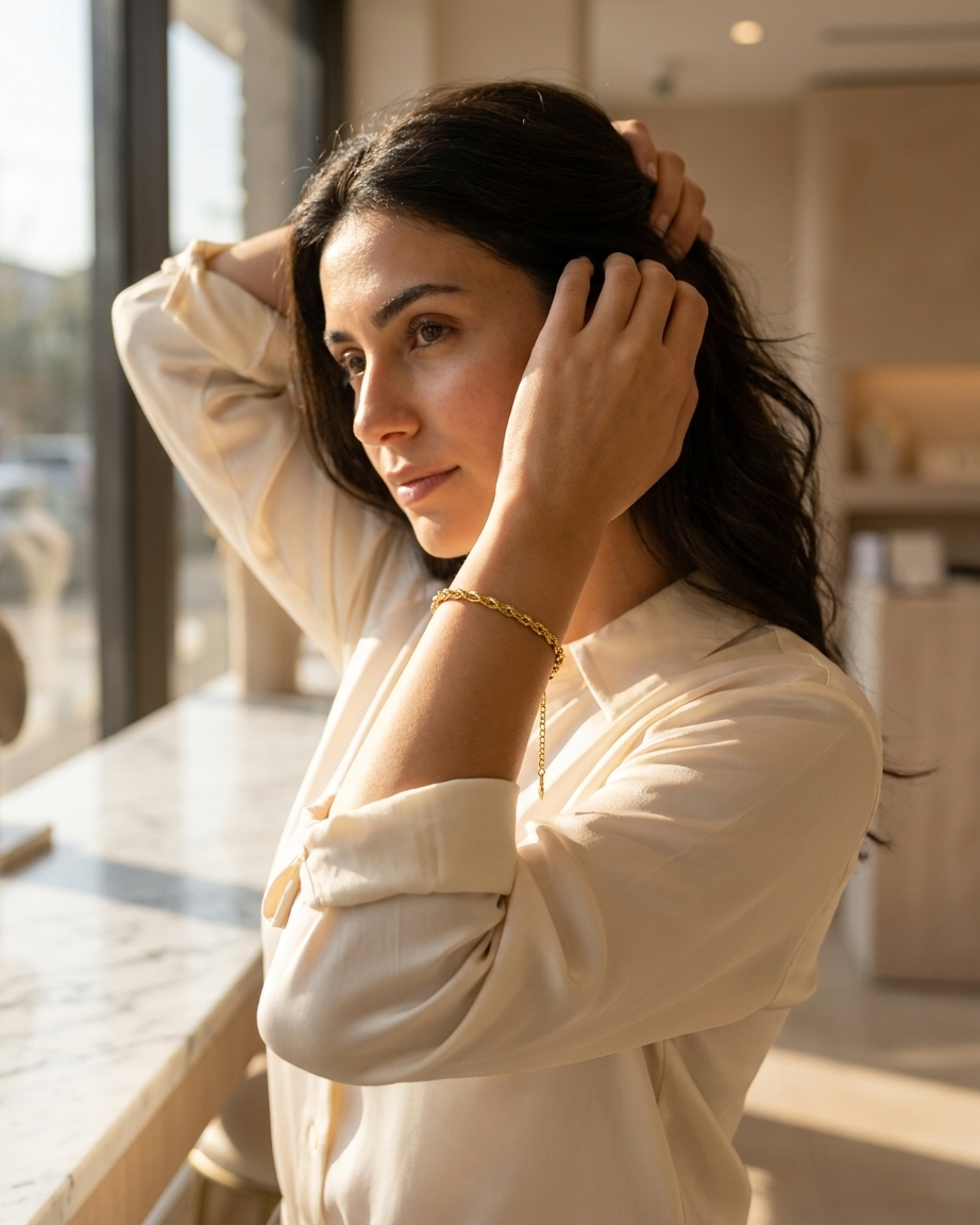 Gold Rope Chain Bracelet