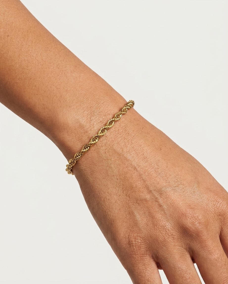 Gold Rope Chain Bracelet
