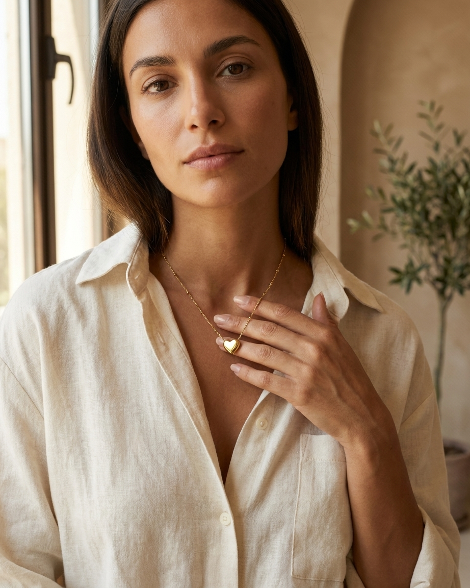 Minimal Gold Heart Necklace