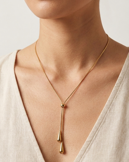 Adjustable Drop Tassel Necklace