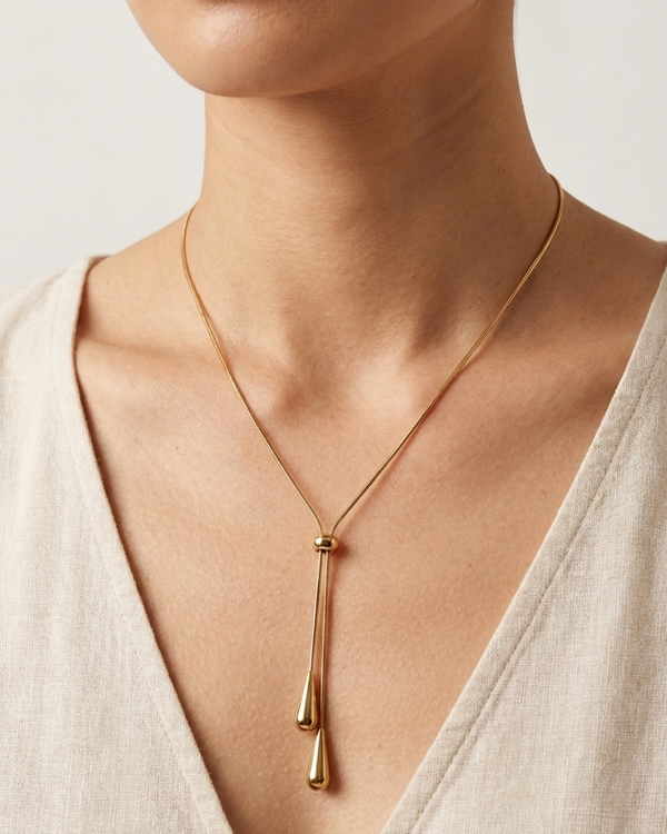 Adjustable Drop Tassel Necklace