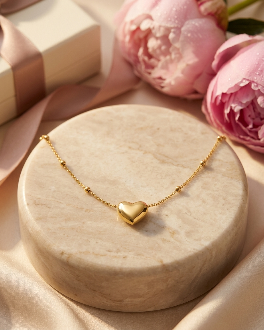 Minimal Gold Heart Necklace