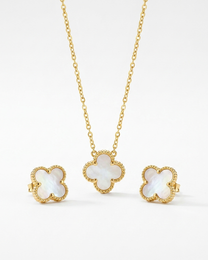 Luxury Jewellery Set White – Premium Necklace & Earrings for Women