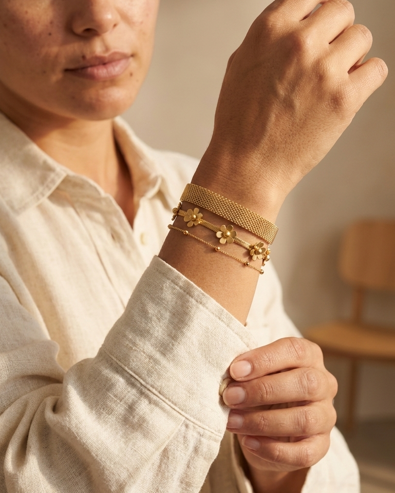 Everyday Floral Luxe Bracelet Essentials Trio
