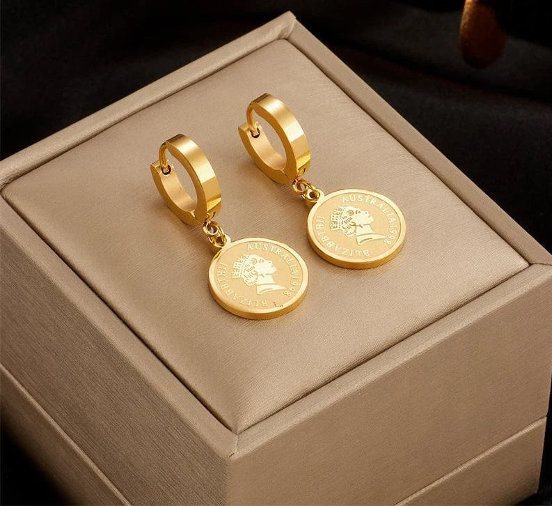 Coin Drop Earrings
