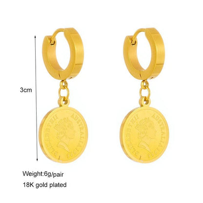 Coin Drop Earrings