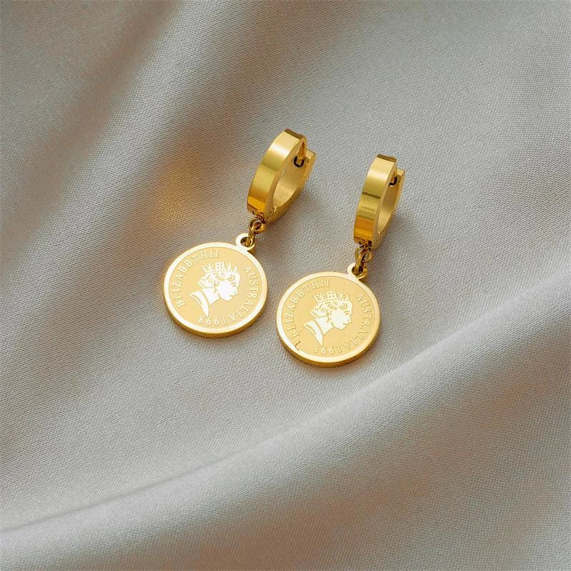 Coin Drop Earrings